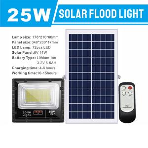 25W 72LED Black Solar Flood Light