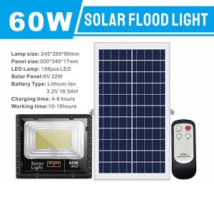 60W 156LED Black Solar Flood Light