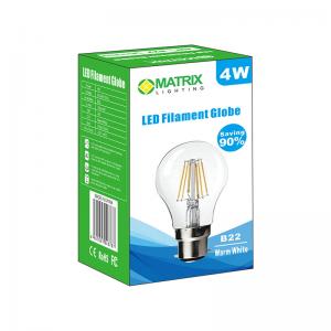 MATRIX LED Filament Globe 4W B22 Warm White