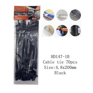 Nylon Cable Ties 20cm x 4.8mm 70pcs Black